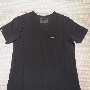 Figs Catarina Scrub Top Black - Medium